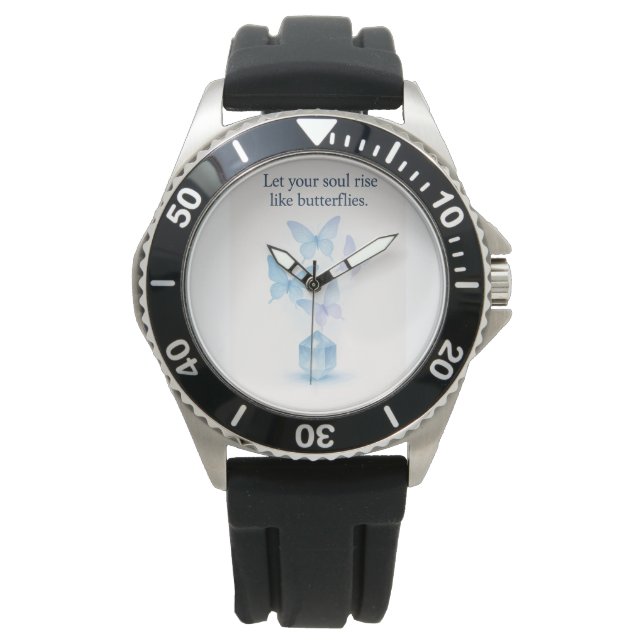 Relógio Crystal Butterfly Watch – Gemstone Beauty on Your  (Frente)