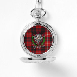 Relógio Cunningham Scottish Clan Tartan & Crest