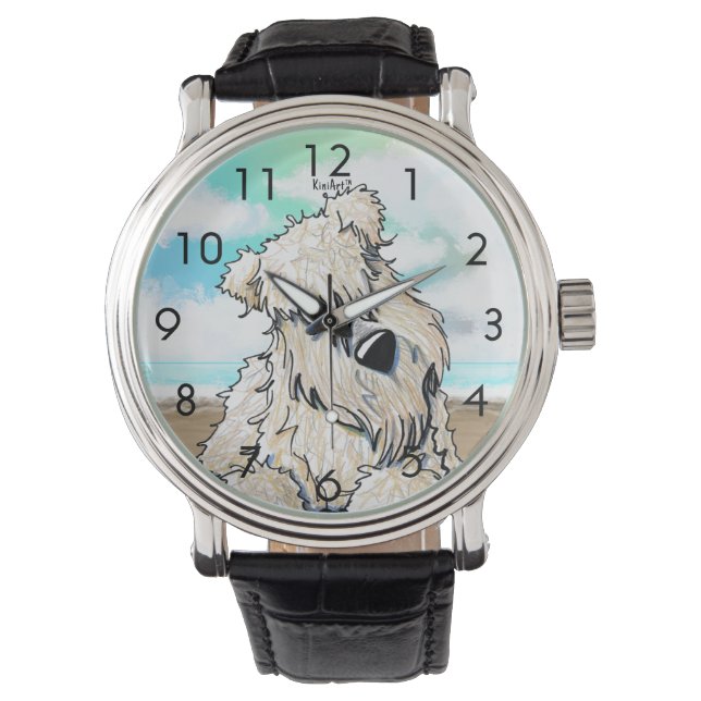 Relógio Curioso Wheaten Terrier Watch (Frente)