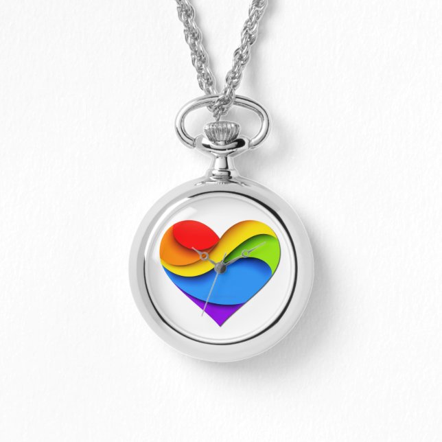 Relógio Curvas cardíacas de orgulho de SlipperyJoe forma 3 (Frente)