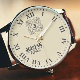 Relógio Custom Anniversary Engraved Name & Initials 