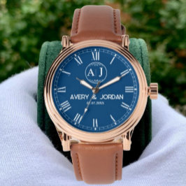 Relógio Custom lover name initial monogram Personalized