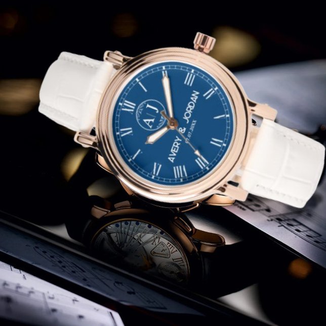 Relógio Custom lover name initial monogram Personalized  (Criador carregado)