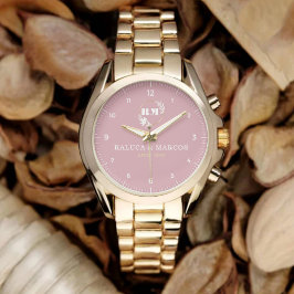 Relógio Custom Minimalist Boho Couple Name Unique Gift