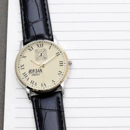 Relógio  Custom Name Timeless Personalized Initials Elegan