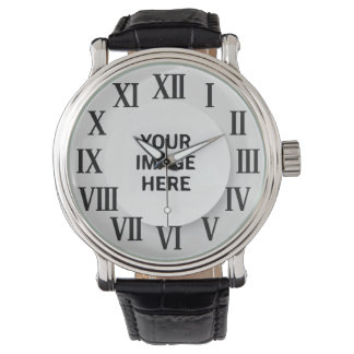 Relógio Custom Photo & Name Engraved Wristwatch