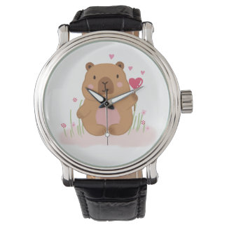 Relógio Cute Capybara Love Valentine Anniversary Gift