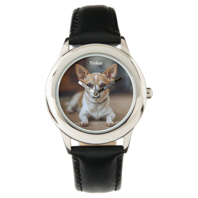 Relógio Cute Chihuahua Kid's Personalizado Watch (Frente)