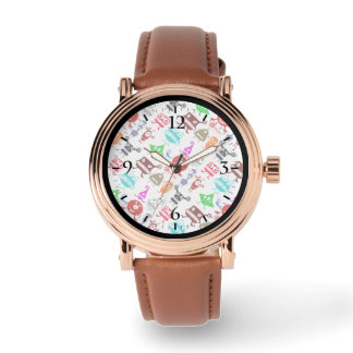 Relógio Cute colorful funny monsters patterns