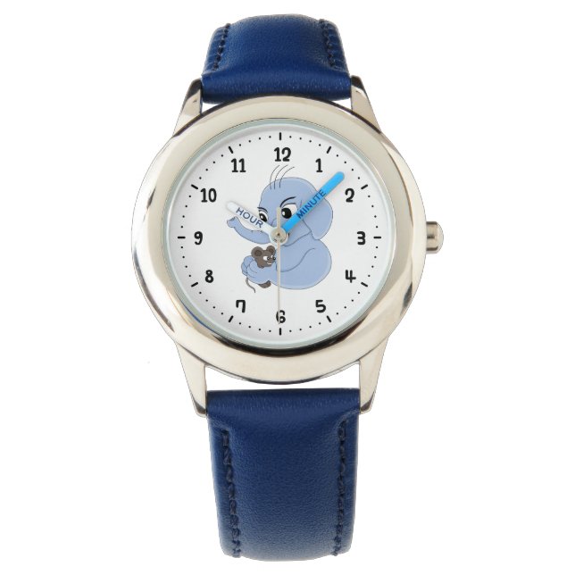 Relógio Cute elephant boy cartoon watch (Frente)