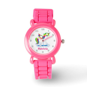 Relógio Cute Fantasy unicorn adicione name watch