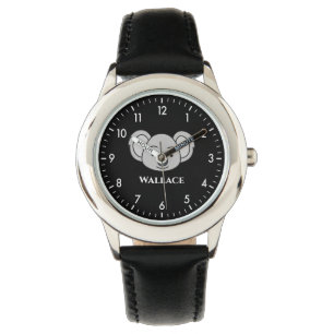 Relógio Cute Koala Personalizado Nome Personalizado Único