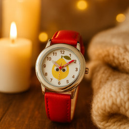 Relógio Cute Lemon Character with Googly Eyes 