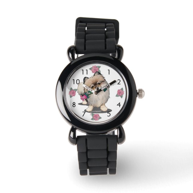 Relógio Cute Pomeranian Watch (Frente)