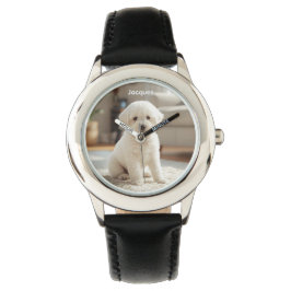 Relógio Cute Poodle Personalizada Kid's Watch