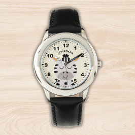 Relógio Cute smiling zebra for Boy