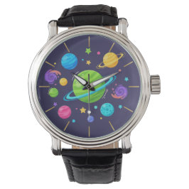 Relógio Cute Space Planets Watch