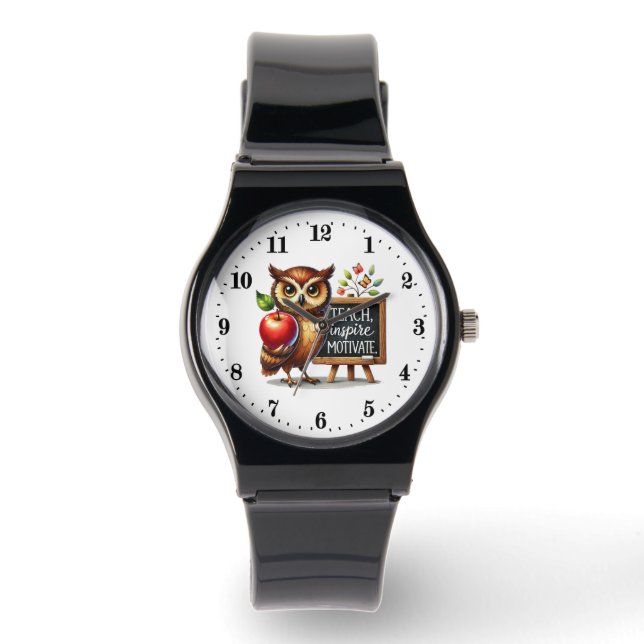 Relógio Cute Teach love inspire owl (Frente)