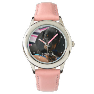 Relógio Cute Weiner Dachshund Dog Puppy Animal Girls