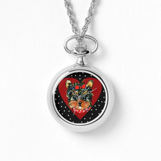 Relógio Cute Yorkie Poo (Frente)