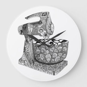 relógio da parede da cozinha do deco