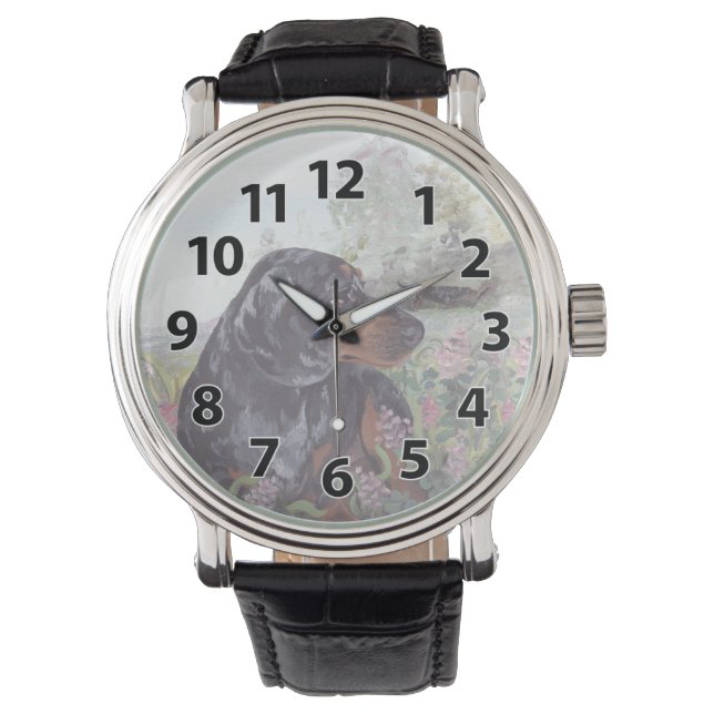 Relógio Dachshund dapple Puppy Dreamer Wristwatch (Frente)