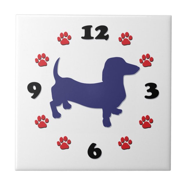 Relógio Dachshund Doxie (Frente)