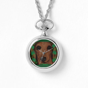 Relógio Dachshund Vermelho