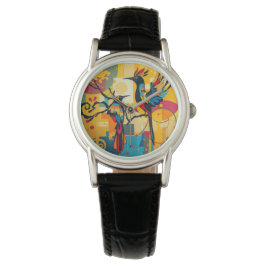 Relógio Damas Art Deco Bird Abstrato Watch
