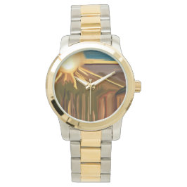 Relógio Dança da Arte Abstrato dos Cactos