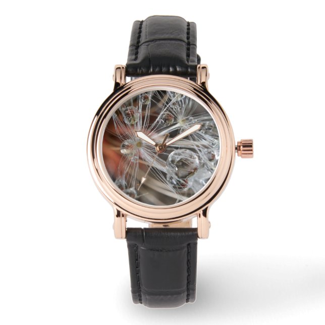 Relógio Dandelion Abstrato (Frente)