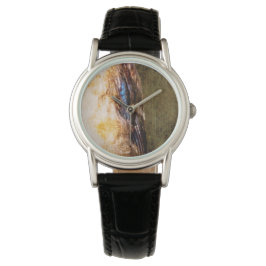 Relógio Dark Moody Feather Abstract Designer Watch