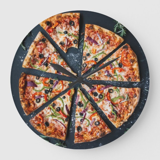 Relógio de Arte do Restaurante Italiano da Pizza (Frente)