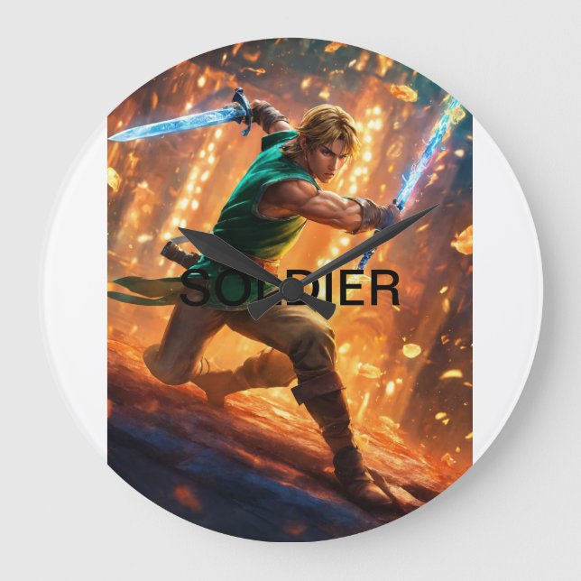 Relógio de Arte Heroico Soldado (Frente)