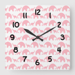 Relógio de bebê elefante rosa