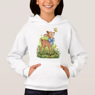 Relógio de Bolso Dourado com Bambi e Borboleta Cap
