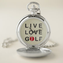 Relógio de bolso VIVO do GOLFE do AMOR