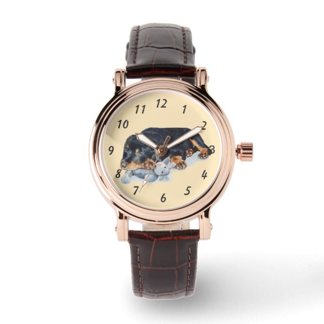 relógio de cachorro giro muito fofo (Frente)