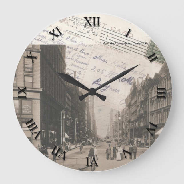 Relógio de Cartão Poste Cleveland Ohio - Euclid Av (Frente)