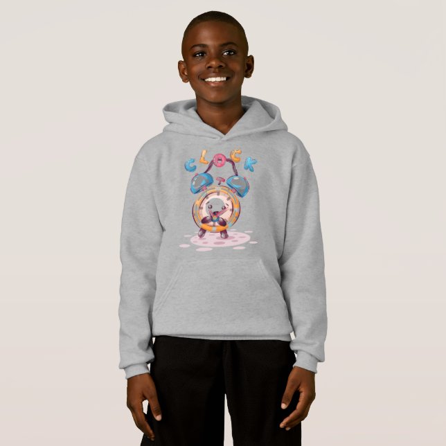 Relógio de Cartoons | Kids Hoodie (Frente Completa)