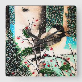 Relógio de Chickadeter de Natal