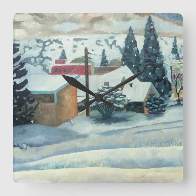 Relógio de Cidade de Esqui de Montanha (Frente)