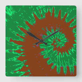 Relógio de Coroa Verde e Espiral Castanha