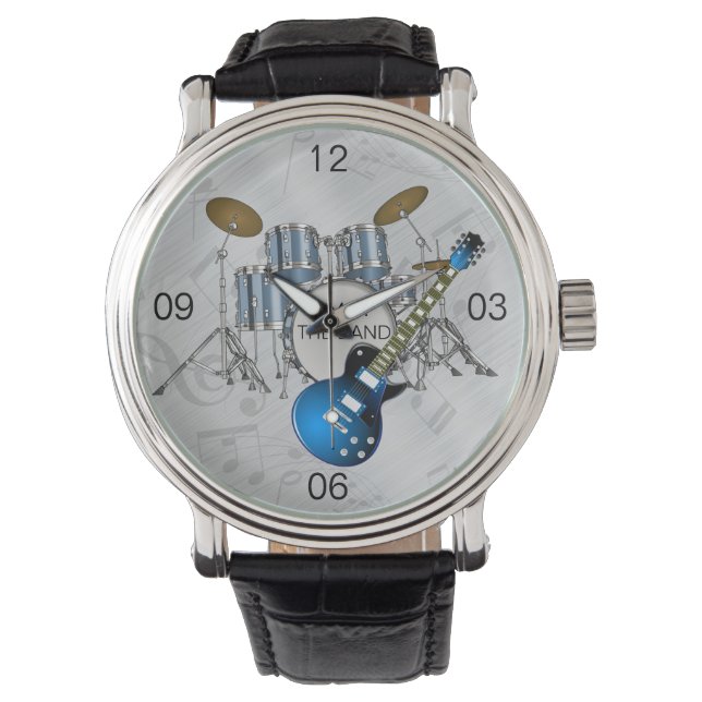 Relógio de couro I'M WITH THE BAND DRUM (Frente)