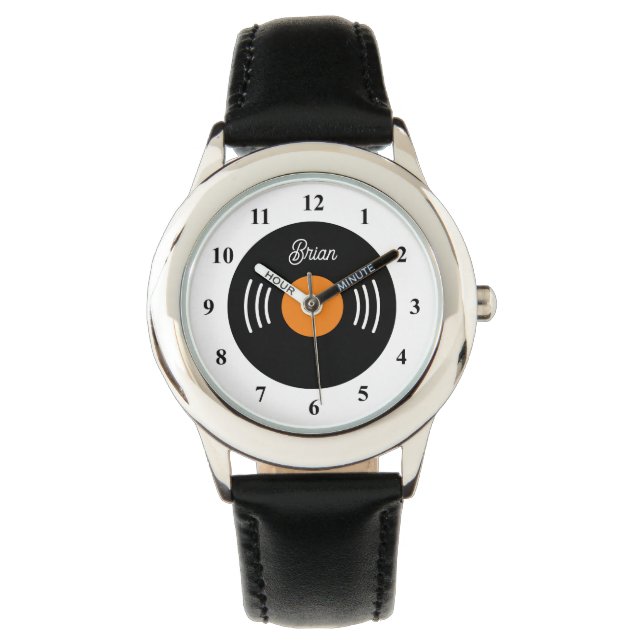 Relógio de criança personalizado com discagem de m (Frente)