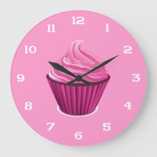 Relógio de Cupcake rosa
