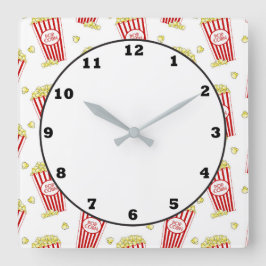 Relógio de decoração de pipocas com padrão de dive