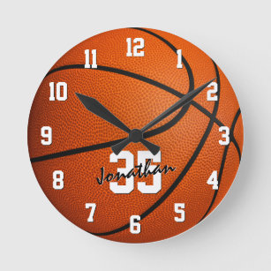 Relógio de decoração de salas de basquetebol