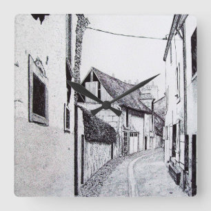 Relógio de Desenho de Beco Francês