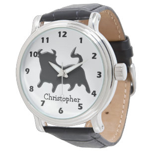 Relógio de Design de Touro Negro